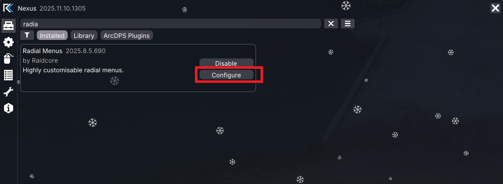 Radial Menu Install 1